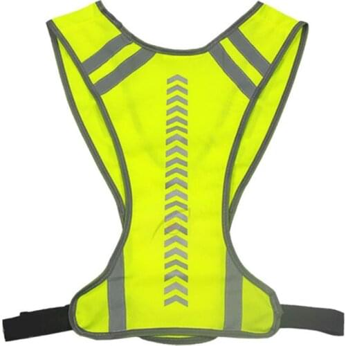 Outdoor Night Riding Running Reflective Vest Safety Safety Sports Vest Night Bicycle Cycling Riding Jogging Vest Guide W91F