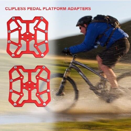2pcs Aluminum Alloy Bicycle Clipless Pedal Platform Adapters For SPD KEO Pedals MTB Mountain Road Bike Accessories -40