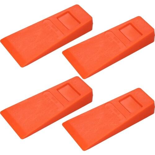 4Pcs 14cm Orange Plastic Felling Wedge Felled Chock Tree Cutting Wedge Spiked Wedge Woodcutting Tool