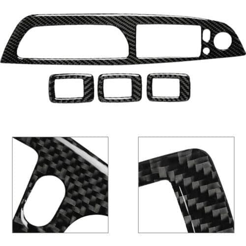 4Pcs Carbon Fiber Auto Door Window Button Frame Cover Trim For BMW X5 E70 X6 E71 2008 2009 2010 2011 2012 2013 RHD