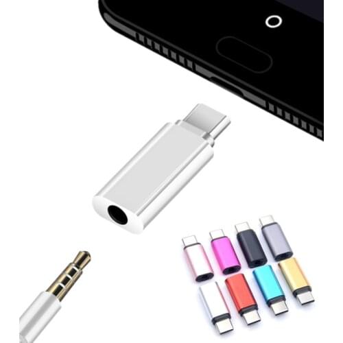 3.5mm Headphone Adapter USB Type-C Mobile Connector Injection Type C Headphone Connector for Xiaomi 6 Huawei P20 Type C Phones