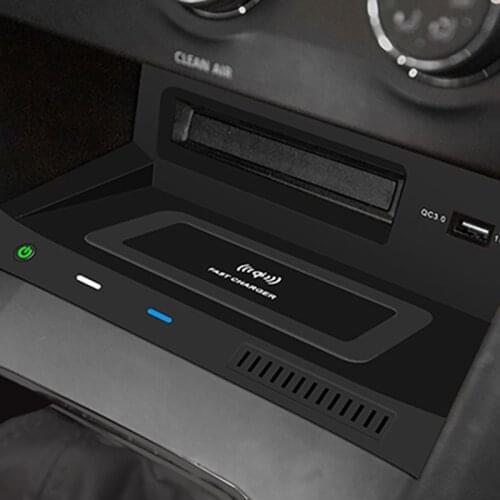 Car QI wireless charger 15W fast charging mobile phone charger charging holder for VW Tiguan MK2 Tiguan Allspace Tharu 2017-2019