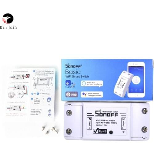 Sonoff Basic Wireless Wifi Switch For Smart Home Automation Relay Module Remote Controller By IOS Android With User Manual