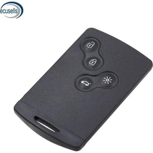 4 Buttons Smart Remote Key Shell for Renault Koleos Car Key Case Fob buckle removable (upgrade version)