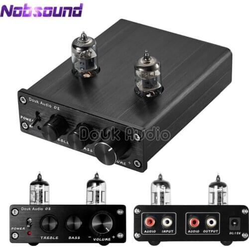 Nobsound HiFi 6J2 Vacuum Tube Preamp Stereo Tube Preamplifier Digital With Treble&Bass Tone Control