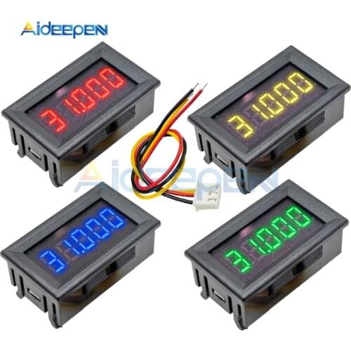 DC 0-33.000V 3 Wires 5-Bits 0.36 inch LED Digital Voltmeter Voltage Meter 3V 5V 12V 24V Volt Detector Tester For Car Motorcycle