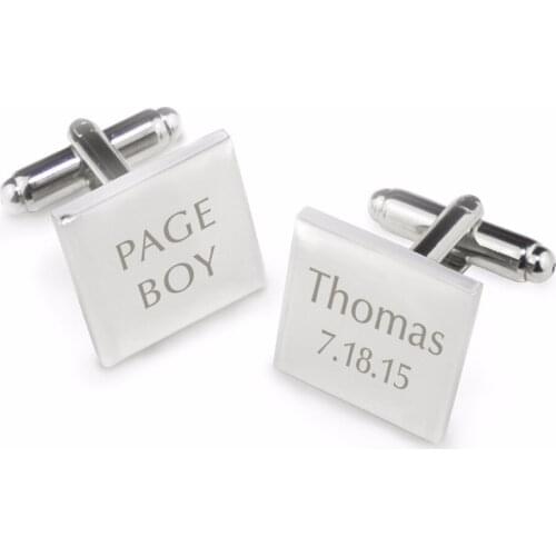 Personalized Sliver Culfflinks high quality mirror face ,Packing black gift box