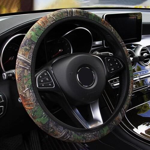 Camouflage Anti-Slip Car Styling Steering Wheel Protected Cover Decor Warp