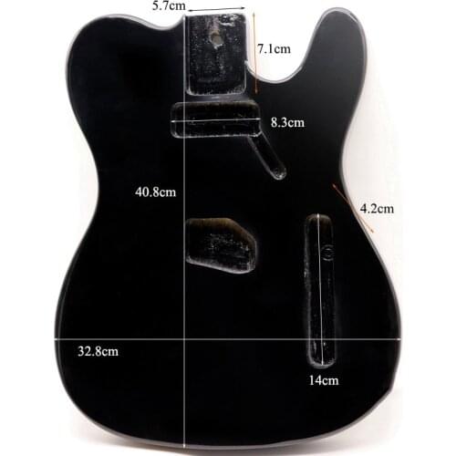 Black Gloss Basswood Electric Guitar Body DIY