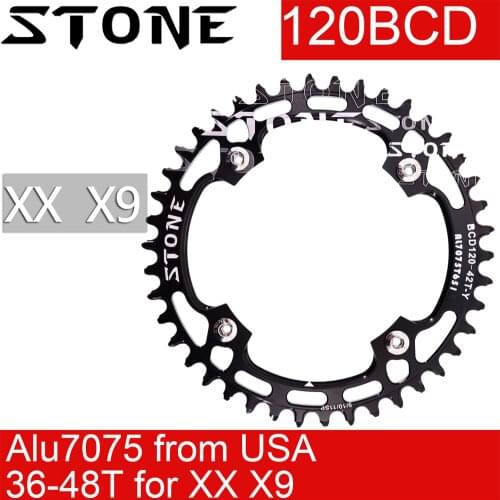 Stone 120 BCD Chainring Round For sram XX X9 36t 38t 42t 44t 46t 48T MTB Bike road Tooth Plate 120bcd