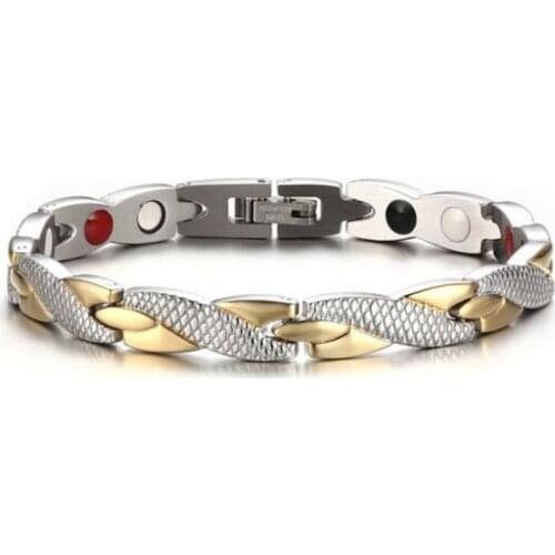 Hot Sale Twisted Healthy Magnetic Bracelet for Women Power Therapy Magnets Magnetite Bracelets Bangles Men Health Care Jewelry