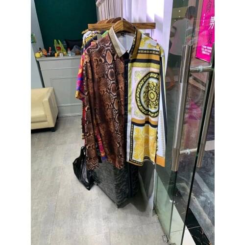 NK40060Fashion Mens Shirts 2021 Runway Luxury famous Brand European Design party style Mens Clothing