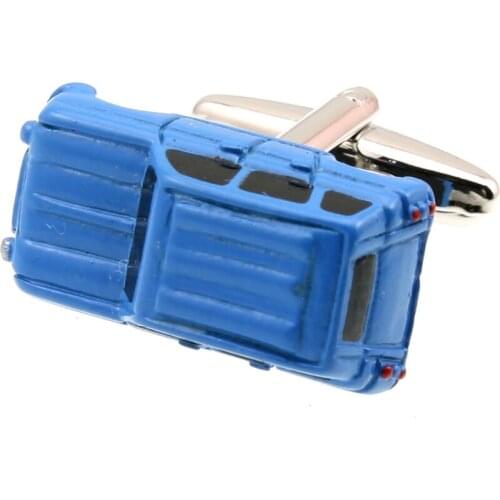 SUNNYLINK 24mm Mens Cuff Links 3D Blue Jeep Car CUFFLINKS for shirt M3983