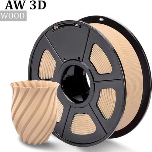 AW 3D Filament 1.75mm Wood PLA 3d Printer Filament Close to Wood Effect 1kg Plastic 3D Printing Materials fast shipping