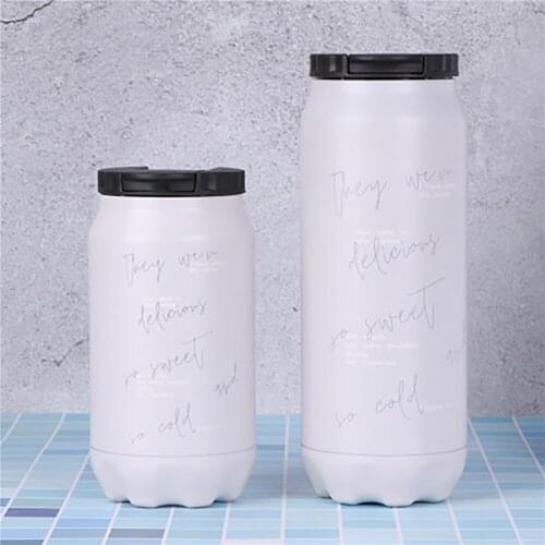 New creative male and female students sports thermos car water cup clamshell cans mugs drinking cups coffee cups
