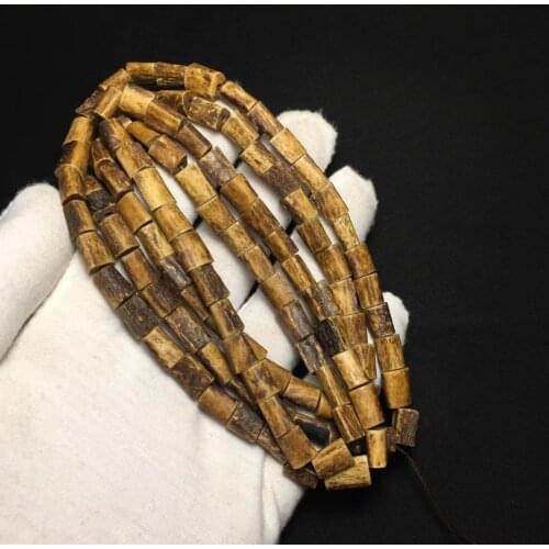 Chocker necklace Original ecological old antique cylindrical bone rosary tubular string men jewelry accessories for women