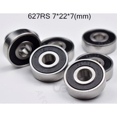 627RS 7*22*7(mm) 10pieces bearing ABEC-5 bearings rubber Sealed Bearing 627 627RS chrome steel bearing