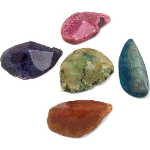 Natural Stone agates Pendant irregular shape Exquisite Pendants charms for Jewelry making DIY Necklaces Accessories 35x60mm