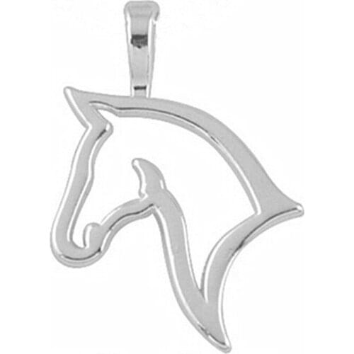 Alloy Metal Hollow Horse Head Luck Charm Pendant Jewelry Making Fashion horse head accessory