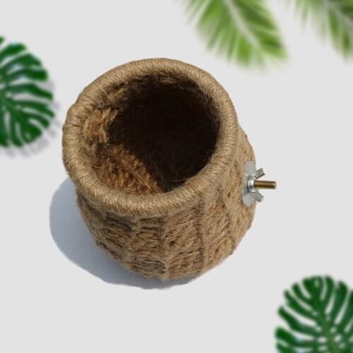 Bird products bird hand woven nest hamster squirrel breeding warm nest cotton rope hemp rope hanging nest bird cage pet products