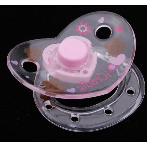 3 Pieces Dummy Pacifier (with Magnet) for Reborn Baby Toddler Dolls, ABS Plastic