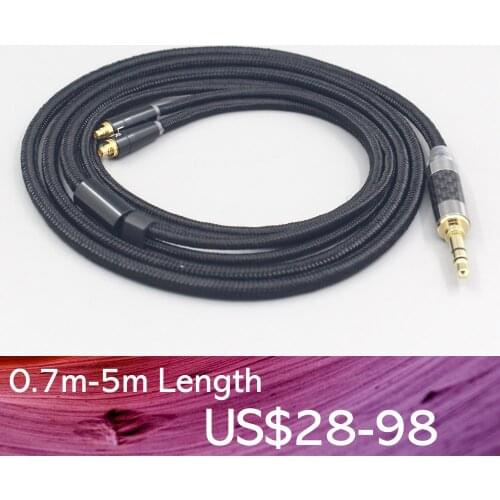 LN007542 6.5mm XLR 4.4mm Super Soft Headphone Nylon OFC Cable For AKG N5005 N30 N40 MMCX Sennheiser IE300 IE900 Earphone
