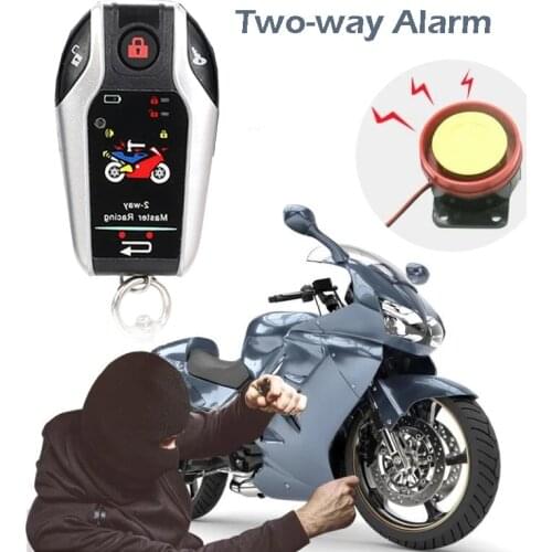 Remote Engine Start Motorcycle Autostart Keyless Unlock Automatic Alarm 300M Vibration Motorbike 2 Way Siren Universal Alertor