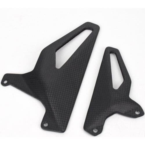 For Ducati Carbon Heel Guard Rearset Plate Foot Peg Protector Streetfighter V4 / V4S