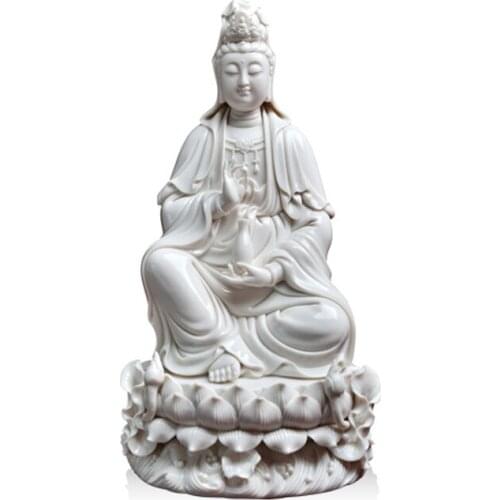 Car decoration decoration ceramic Buddha white porcelain crafts of high quality ceramic products