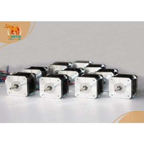 Ship From DE! Wantai 10PCS Nema17 Stepper Motor 42BYGHM809 0.9degree 4000g-cm 48mm 1.7A 4-Lead 2Phase CE ROSH ISO 3D Printer
