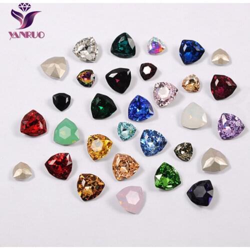 YANRUO 4706 Trilliant Fancy Glass Stones DIY Strass Pointback Ornaments Crafts Diamonds For Clothes