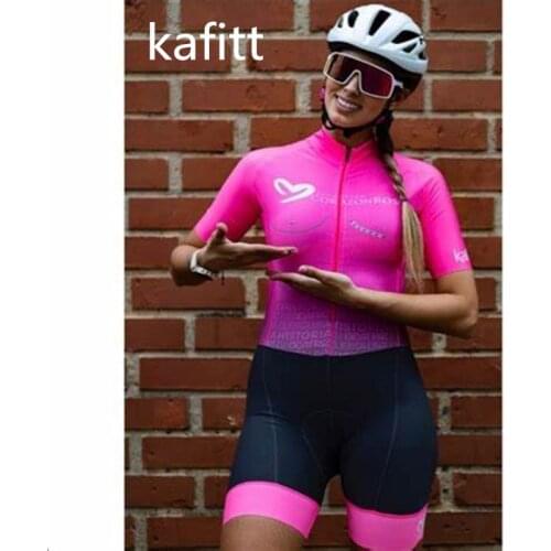 Kafitt Womens Cycling Wear Womens Cycling Wear Jumpsuit Little Monkey Cycling Short Sleeve Cycling Jersey Bicycle Bike