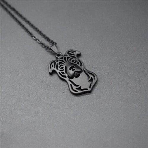 New Staffordshire Bull Terrier Charm Necklace Trendy Metal Dog Jewellery Staffordshire Bull Terrier Pendant Necklace Women