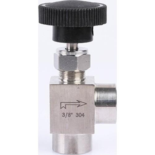 1PCS 1/8" 1/4" 3/8" 1/2" BSP Female Male Angle Needle Valve Crane Elbow 304 Stainless Flow Control Water Gas Oil 915 PSI