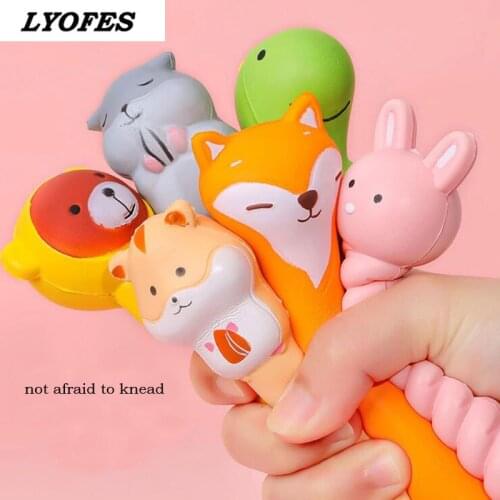 1 Pcs Cute Creative Sponge Decompression Soft Gel Pen Slow Rebound Pinch Pens Kawaii Cartoon Stationery
