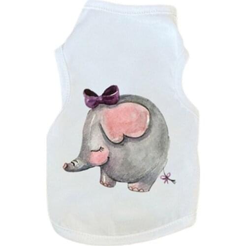 1PC Dog Thin Breathable Vest Pets Puppy Summer Clothes Polyester Sunscreen Soft Light Cartoon Polyester Dogs T-Shirt