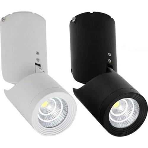 10pcs LED Surface Mounted Folding 15W LED Spotlight Adjustable Angle COB Ceiling Light Background Wall Porch Clothing Light