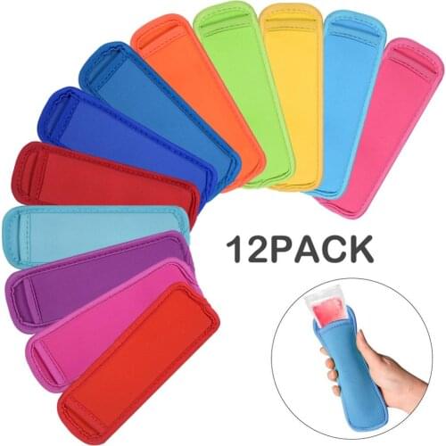 12pcs/set Popsicle Holder Freezer Icy Pole 10Pcs Ice Lolly Sleeve Protector For Ice Cream Tools For Party Supply Ice Tool