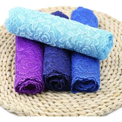 20Meters/Lot 17cm Hollow Out Floral Embroidered Elastic Lace Tape DIY Apparel Sewing Fabric Garment Home Textile Accessories
