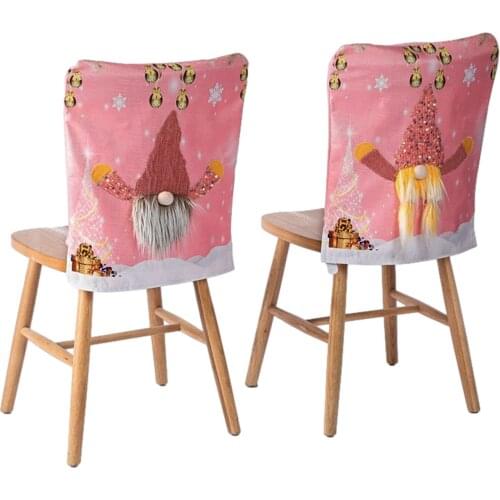 2022 Product Christmas Luminous Lluminated Chair Cover Christmas Home Decoration Snowflakes Faceless Doll Pattern Stool Newcomer