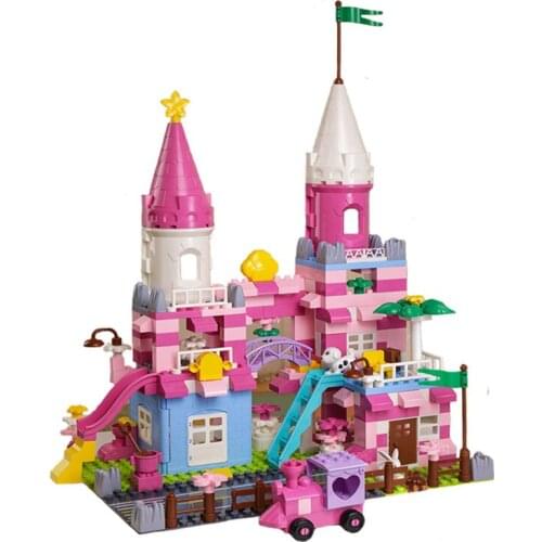 246Pcs Friends Princess Castle City House Fantasy Garden Villa Building Blocks Kit DIY Creator Bricks Educational Toys for Girls