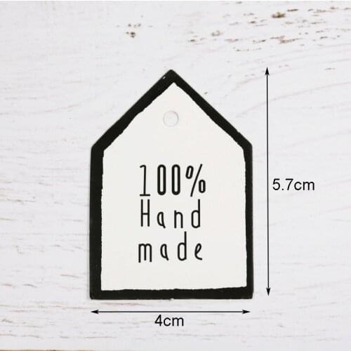 500pcs Handmade White Gift Tags Wedding Party Candy Boxes Packaging Labels DIY Hang Tags Craft Decoration Wrapping Supplies