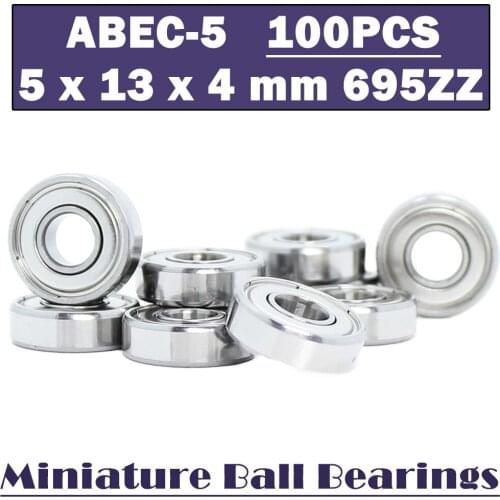 695ZZ ABEC-5 (100PCS) 5x13x4MM Miniature Ball Bearings 619/5ZZ EMQ Z3V3