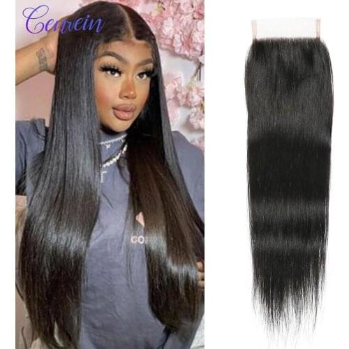 Wonder Beauty non Remy Human Hair Peruvian Straight Lace Closure 4x4 Swiss lace 8-22inchesmiddle/Three/Free closure Hair