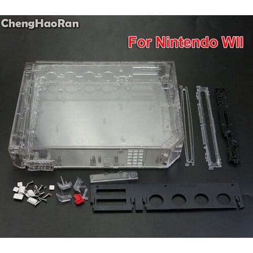 ChengHaoRan 1Set Housing Case with Retail Packing Cover for Nintendo wii Console Replacement Housing Shell w/ Full Retail Parts