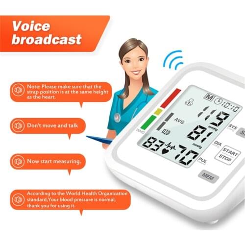 Digital Arm Tensiometers Wrist Tonometer Professional Blood Pressure Monitor LCD Display Sphygmomanometer Cuff for Tonometer