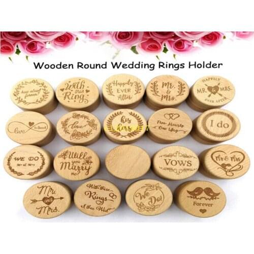 Custom wooden ring box wedding engagement ring box antique carved personalized ring box