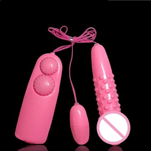 Women Girls Double Vibrating Jump Eggs Vibrator Massager Dot Bullet Sex Products for Female