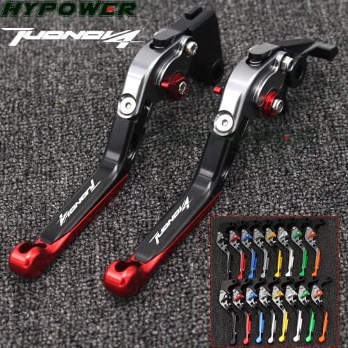 Red CNC Adjustable Folding Motorcycle Brake Clutch Levers For Aprilia TUONO V4R/Factory 2011 2012 2013 2014 2015 2016 2017