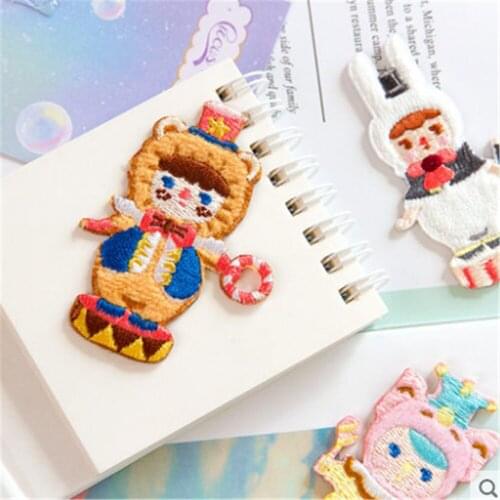 Maxsin High Quality Embroidery Circus Clown Sticker Cute Girl Patch Iron On Dress Jacket Garment Applique DIY Clothes Decorative